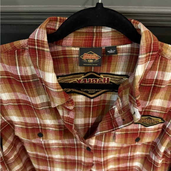 Limited edition 120th Harley Davidson anniversary women's flannel - Picture 3 of 5